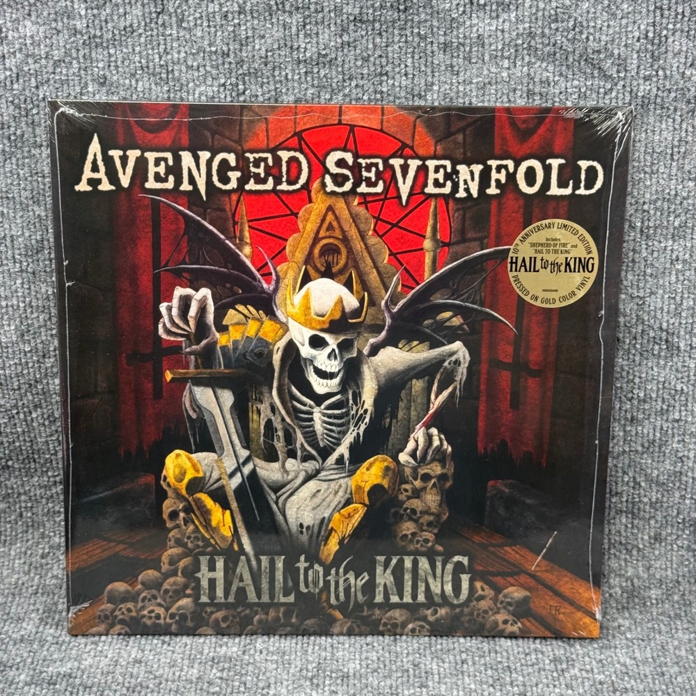 Avenged Sevenfold Hail to the King 10th Anniversary Gold Vinyl 2LP Sealed NEW